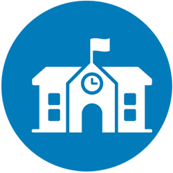 icon showing three silhouettes of people