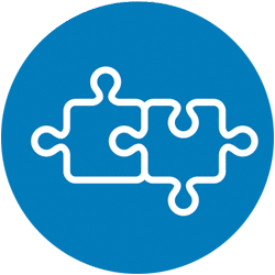 icon showing three silhouettes of people